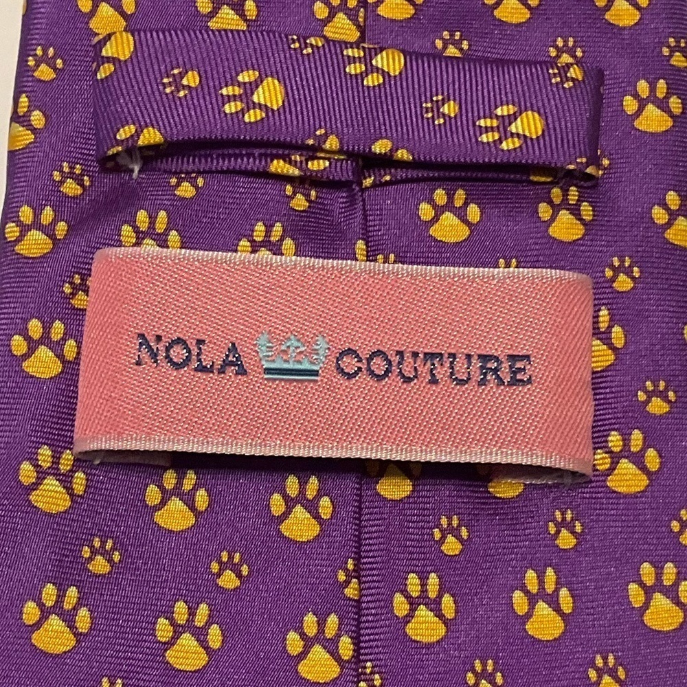 BOYS Silk NOLA Couture LSU Tigers Necktie - Picture 4 of 5